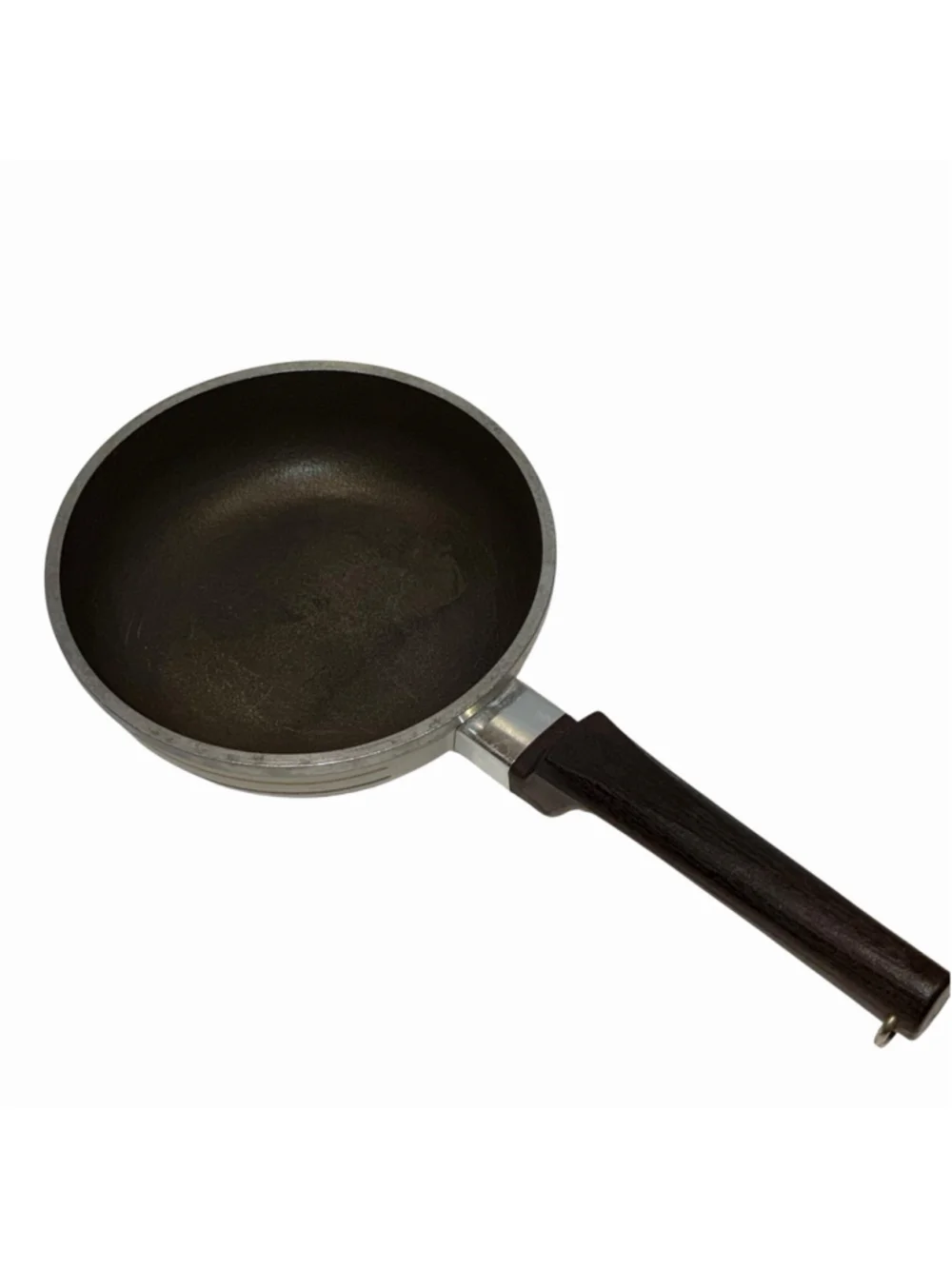 VTG Regal Ware 7” Covered Fry Pan Skillet 1.5 Qt Harvest Stripe Faux Wood USA